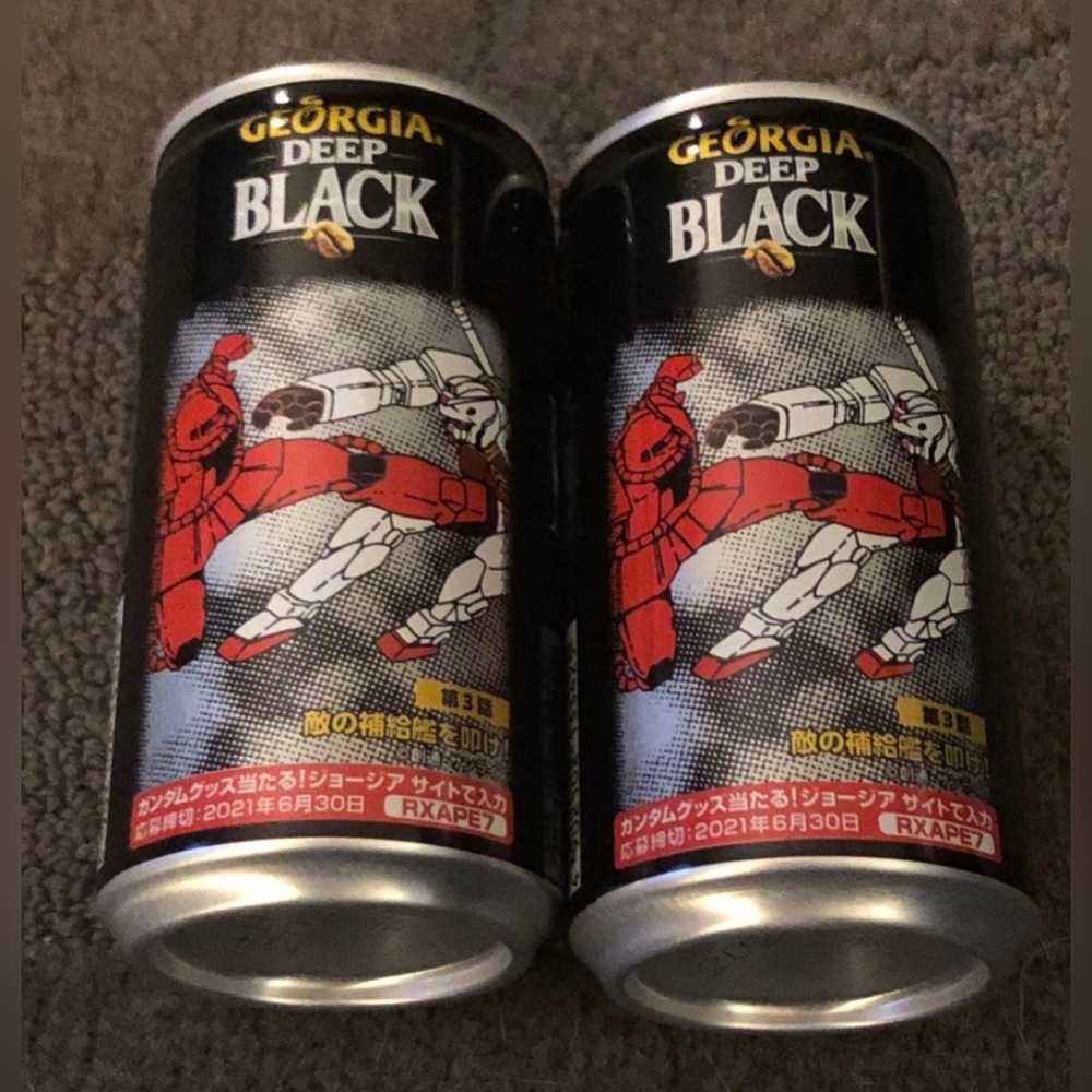 Gundam Collectible Coffee Cans Japan Exclusive Georgia Deep Black 2019/2020/2021